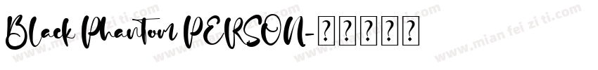 Black Phantom PERSON字体转换